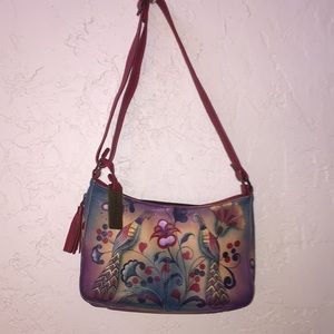 Anuschka Hand-painted Genuine Leather Shoulder Bag